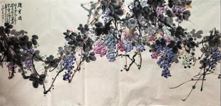 《秋实图》  尺寸180cm*82cm